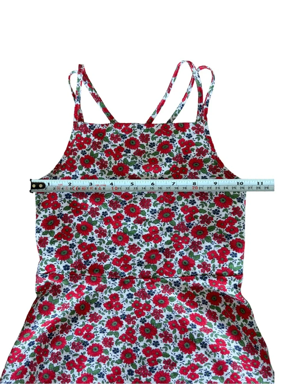 Polo Ralph Lauren Girls Floral Sundress Red White Pocket Dress Size 5